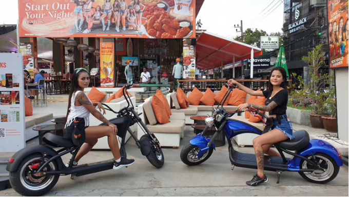 "trotinette" elétrico 2000w dos cocos da cidade de Moto 70 km/h 80 km/h com amortecedor 0